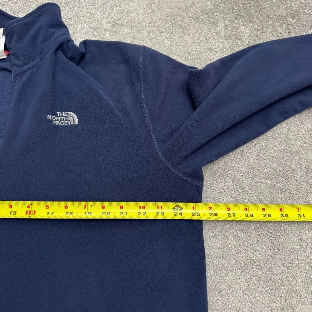 The North Face TKA 100 Full Zip Fleece Jacket Men XXL Navy Blue Warm Outdoor